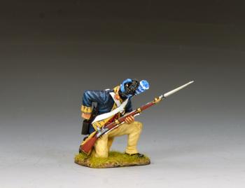 Image of Washington's Guard Company Kneeling Reaching For A Cartridge--single figure