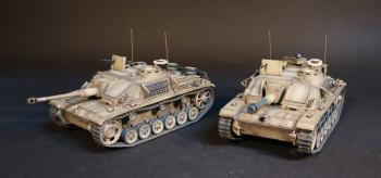 Image of StuG III Ausf. G Assault Gun (Sd.Kfz. 142/1) and  StuH 42 Assault Howitzer (Sd.Kfz. 142/2),  Sturmgeschütz Brigade 242, Italy:  The Forgotten Front,  Monte Cassino, January–May 194, WWII--two tanks (OCTOBER ONLY!!)