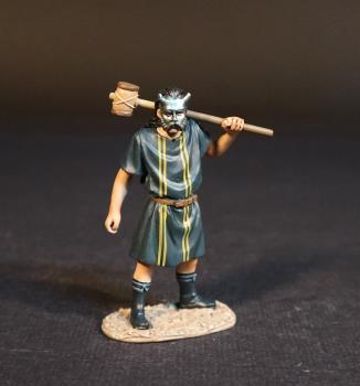 “Charon, Ferryman of the Dead”, "Hail, Emperor, Those Who Are About to Die Salute You," Gladiators--single masked figure with mallet #51506