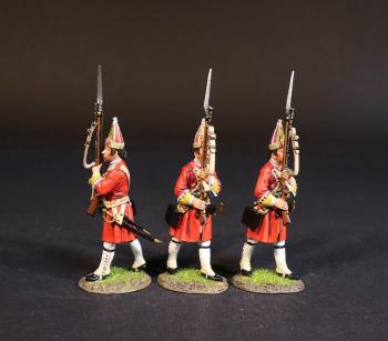 Image of Three Grenadiers At The Ready, Dejean's Regiment of Foot, Cumberland's Army, The Battle of Culloden, 16th April 1745, The Jacobite Rebellion, 1745--three figures