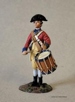Image of Continental Line Drummer, 1779-83--single standing figure with drum