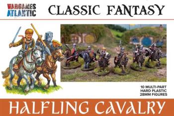 Image of 28mm Classic Fantasy Halfling Cavalry--10 unpainted multi-part hard plastic figures