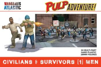 Image of Civilians & Survivors (1):  Men--24 multi-part hard plastic figures