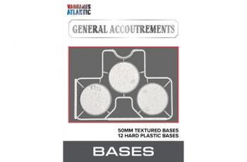 50mm Textured Bases (3mm Bevel)--12 textured hard plastic 50mm bases with a 3mm height and bevel edge 50mm Textured Bases (3mm Bevel)--12 textured hard plastic 50mm bases with a 3mm height and bevel edge #51563