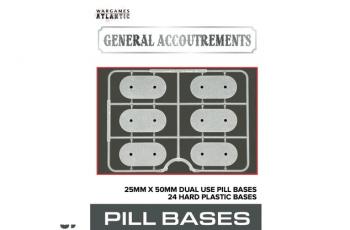 Image of 25mm x 50mm Pill Dual Use Bases--24 hard plastic bases