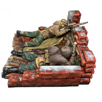 Image of German Sniper Team in Ruins, Stalingrad, 1942--two figures on scenic bases