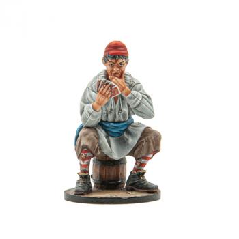 Image of Novice Player, Pirate Playing Cards, Pirates!--single figure seated on a cask
