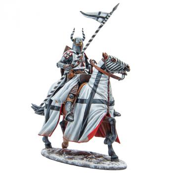 Image of Mounted Teutonic Knight with Spear, Battle of Lake Peipus--single mounted figure