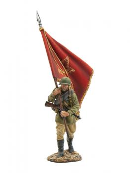 Image of Russian Advancing with Flag, The Battle of Kursk, 1943--single figure with flag