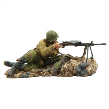 Image of Russian Firing Degtyaryov MG, The Battle of Kursk, 1943--single prone figure on scenic base