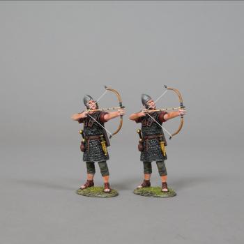Image of Two Standing Roman Auxiliary Archers Firing Ahead--two figures