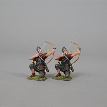 Image of Two Kneeling Roman Auxiliary Archers Firing Upwards--two figures