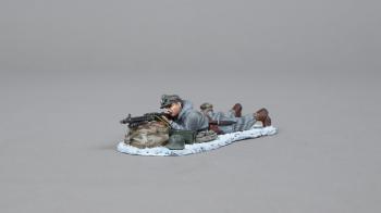 Image of MG42 Gunner #1, 6th SS Gebirgsjager--single prone figure (winter base)