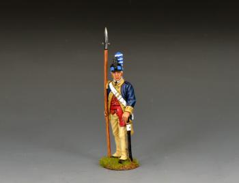 Image of Washington's Guard Company Company Officer with Pike--single figure with pike