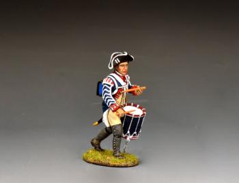 Image of British 4th Regiment of Foot Drummer--single marching AWI-era figure