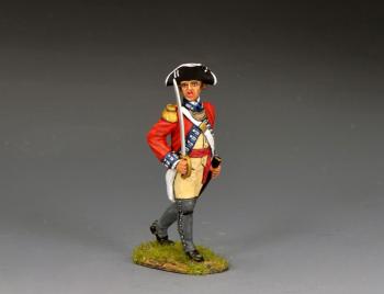 Image of British 4th Regiment of Foot Officer--single marching AWI-era figure