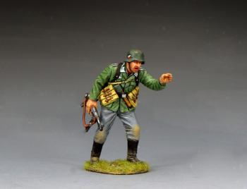Image of Classic Wehrmacht Infantry Non Commissioned Officer Indicating--single figure carrying an MP40 machine pistol