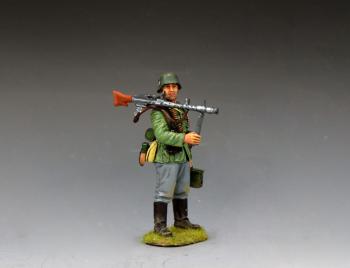 Image of Classic Wehrmacht Infantry Standing MG34 Gunner--single standing figure