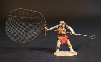 Image of Retiarius, "Hail, Emperor, Those Who Are About to Die Salute You," Gladiators--single figure with net and trident