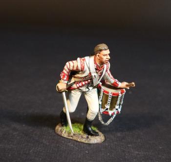 Image of Drummer, British Marines, The Assault on the Redoubt at Breeds Hill, The Battle of Bunker Hill, June 17th 1775, The American War of Independence, 1775–1783--single hatless advancing figure with drawn sword