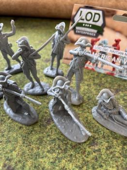 Image of AWI Haitian Militia Set --eight resin figures in eight poses(grey)--FIVE IN STOCK. Image of AWI Haitian Militia Set --eight resin figures in eight poses(grey)--FIVE IN STOCK.