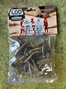 Image of AWI Haitian Militia Set --eight resin figures in eight poses (olive drab)--ELEVEN IN STOCK. Image of AWI Haitian Militia Set --eight resin figures in eight poses (olive drab)--ELEVEN IN STOCK.
