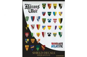 Image of Barons' War Shield Decals (03):  Serjeants 01--36 shield decals