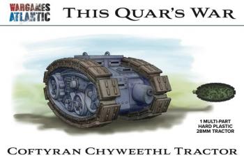 Image of 28mm Coftyran Chyweethl Tractor--one hard plastic Chyweethl tractor and crew