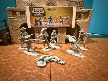 Image of Mexican Militia Set #1--seven resin figures in seven poses--FOUR IN STOCK.