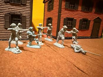 Image of Colonial Militia--seven resin figures in seven poses--FIVE IN STOCK.
