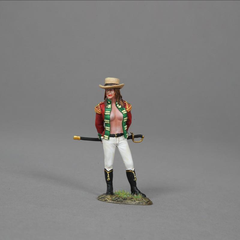 Fanny, in 11th of Foot red jacket and straw hat--single figure #1 Fanny, in 11th of Foot red jacket and straw hat--single figure #1