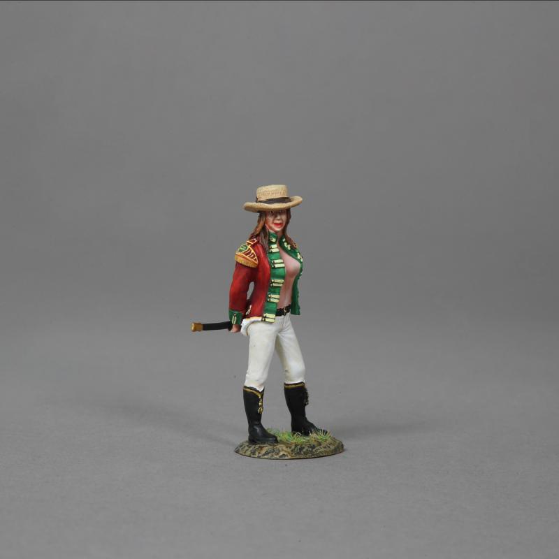Fanny, in 11th of Foot red jacket and straw hat--single figure #2 Fanny, in 11th of Foot red jacket and straw hat--single figure #2