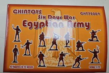 1/72 scale Egyptian Army, Six Days War, 1967--47 figures in 12 poses--FIVE IN STOCK. #51761