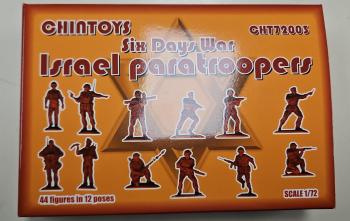 1/72 scale Israel Paratroopers, Six Days War, 1967--44 figures in 12 poses--FIVE IN STOCK. #51760