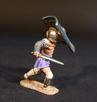 Secutor, "Hail, Emperor, Those Who Are About to Die Salute You," Gladiators--single figure with shield raised up and sword stretched backward #51778