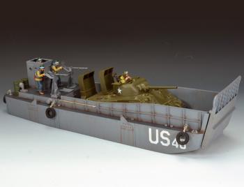 U.S. Navy LCM (3) Landing Craft Mechanised #48--includes landing craft, three figures, machine guns, and tank #51801