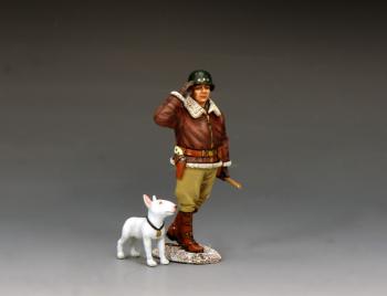 The General & His Dog--single saluting General George S Patton figure and Willie (bull terrier) figure #51803