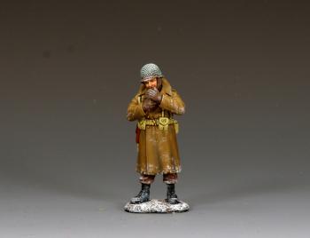 "Time For A Smoke"--single G.I. figure lighting up a cigarette #51807