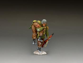 "Carrying The Wounded"--two G.I. figures on single base #51808