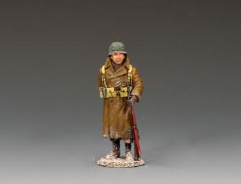“Taking A Break”-- single WWII-era U.S. Army G.I. figure standing at ease with his M1918 Browning Automatic Rifle #51812