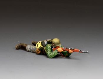 "Lying Prone Rifleman"--single Classic Wehrmacht Infantryman figure lying prone #51819