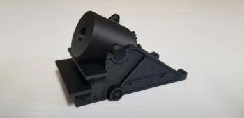 13-inch Mortar with No Crew, American Civil War, 1861-1865--single mortar (black plastic) #51837