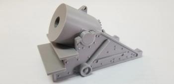 Naval 13-inch Mortar with No Crew, American Civil War, 1861-1865--single mortar (grey plastic) #51838