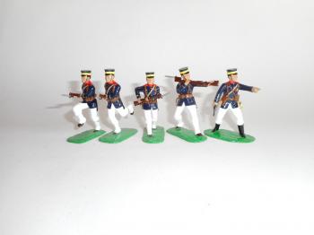 Officer & Four Infantrymen, 5th Infantry Regiment, Imperial Japanese Army, Boxer Rebellion, 1900--five figures--RETIRED--LAST ONE!! #51843