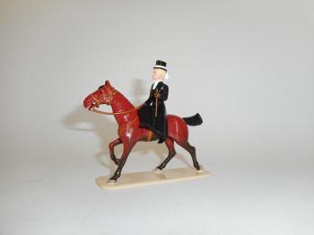 Lady Riding, The Victorians--single mounted figure (dark hair) on brown horse--RETIRED--LAST ONE!! #51876