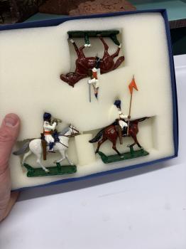 Mounted Officer, Bugler, & Lancer, The Jodhpur (Sardar Rissalah) Lancers, Indian Army--three mounted figures--RETIRED--LAST ONE!! #51882