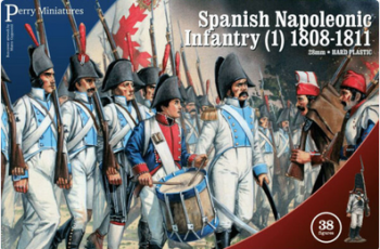 Spanish Napoleonic Infantry (1) 1808-1811--thirty-eight multi-pose 28mm plastic figures #51884