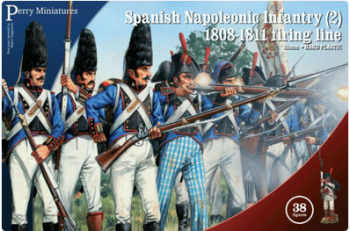 Spanish Napoleonic Infantry (2) Firing Line 1808-1811--thirty-eight multi-pose 28mm plastic figures #51885