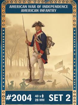 28mm AWI American Infantry Set #2--forty 28mm plastic figures #51890