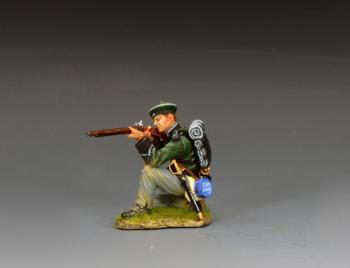 95th Rifleman Taking Aim in the Seated Position--single kneeling Napoleonic-era British figure #51912